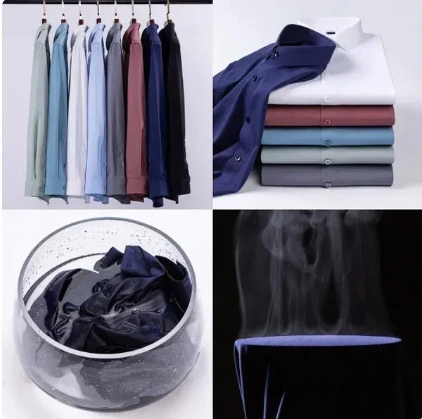 Men's Formal Regular Fit Cotton Full Sleeve Shirt - Light Pink & Navy Blue Combo