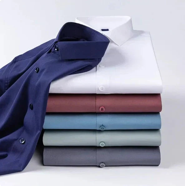 Men's Formal Regular Fit Cotton Full Sleeve Shirt - Pista & Maroon Combo